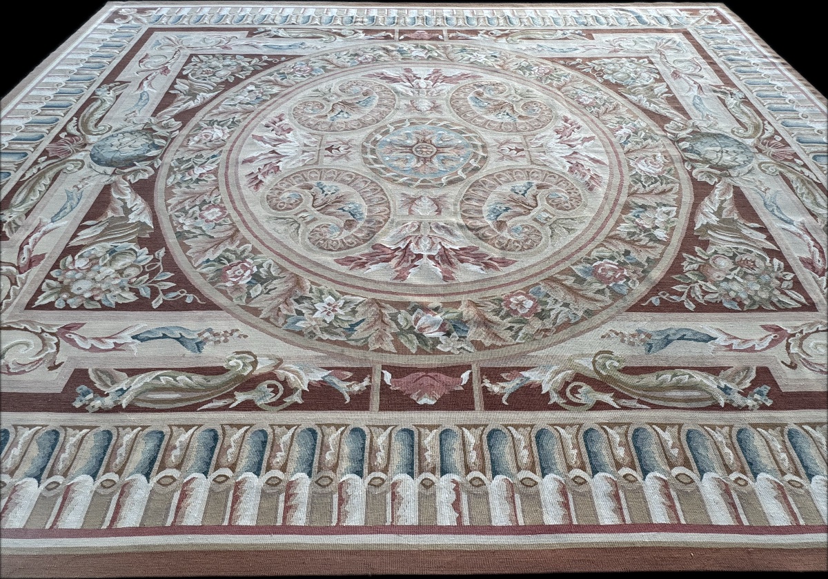 Aubusson-style Knotted Rug, 312x245 Cm-photo-3