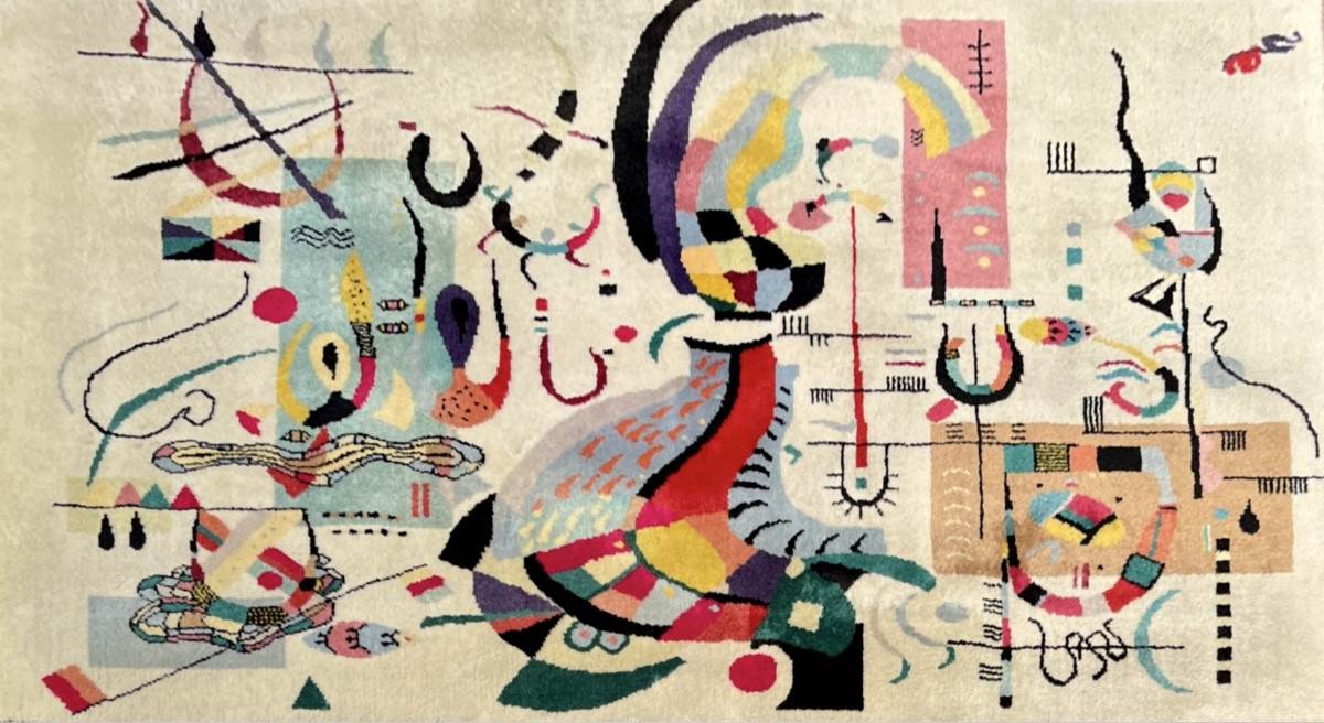 Tapis d'Art Abstrait d'apr&egrave;s Kandinsky 210x145 cm -photo-2