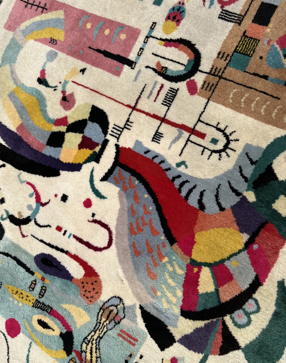 Tapis d'Art Abstrait d'apr&egrave;s Kandinsky 210x145 cm -photo-4