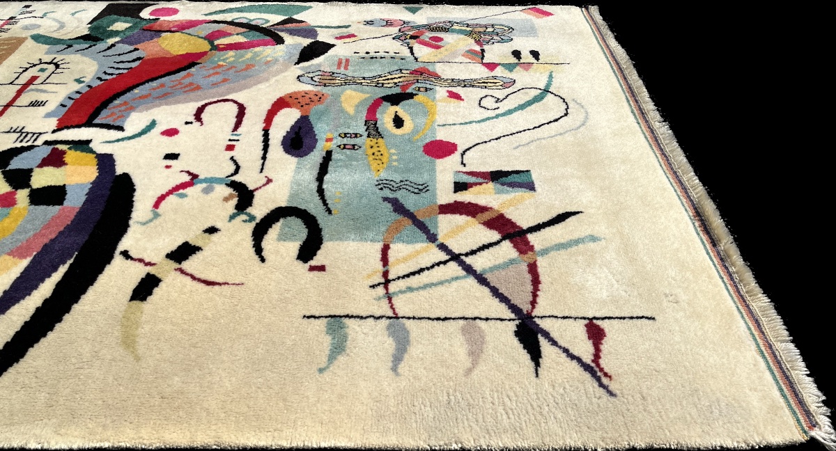 Tapis d'Art Abstrait d'apr&egrave;s Kandinsky 210x145 cm -photo-1