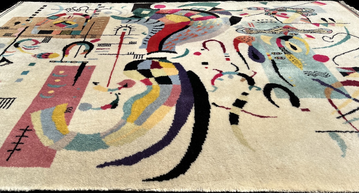 Tapis d'Art Abstrait d'apr&egrave;s Kandinsky 210x145 cm -photo-2
