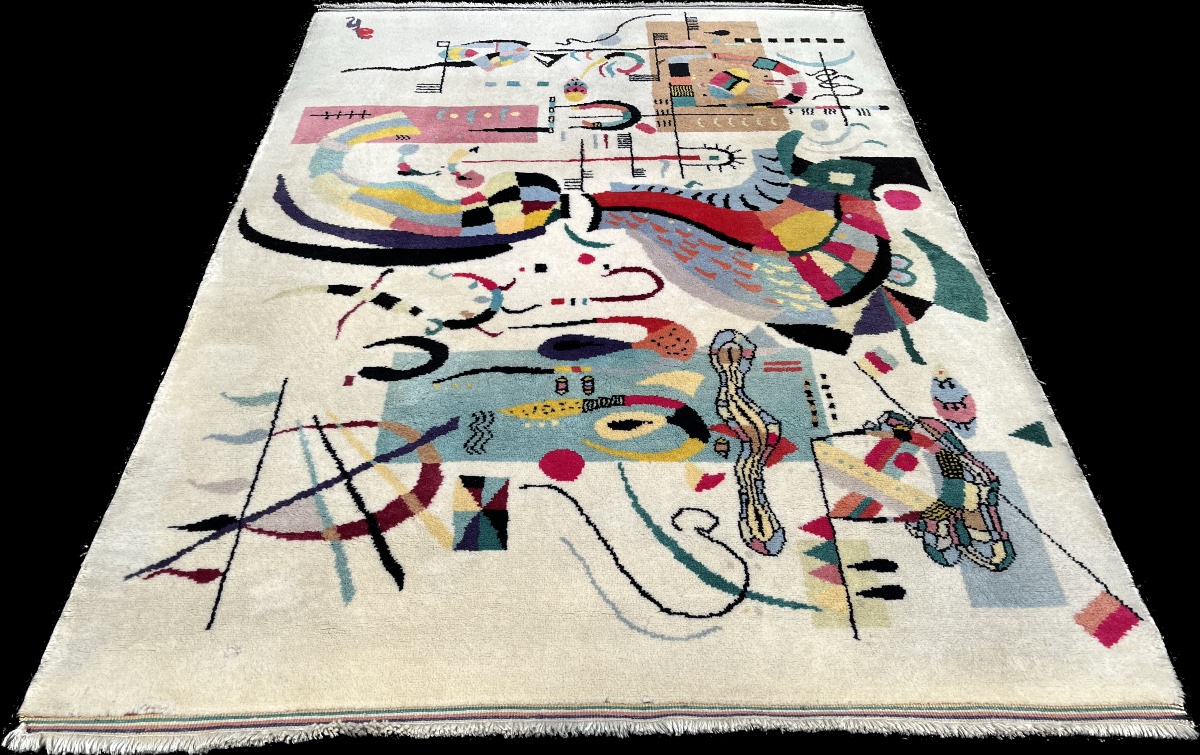 Tapis d'Art Abstrait d'apr&egrave;s Kandinsky 210x145 cm -photo-4