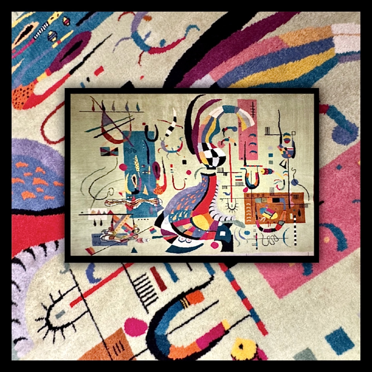 Abstract Art Rug After Kandinsky 220x170 Cm 