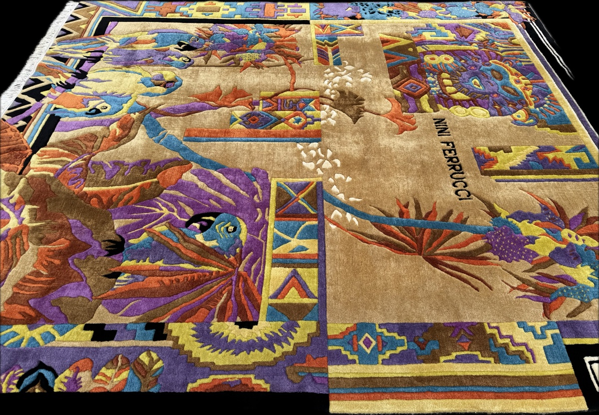 Modern Rug Signed Nini Ferrucci 240x205 Cm-photo-2