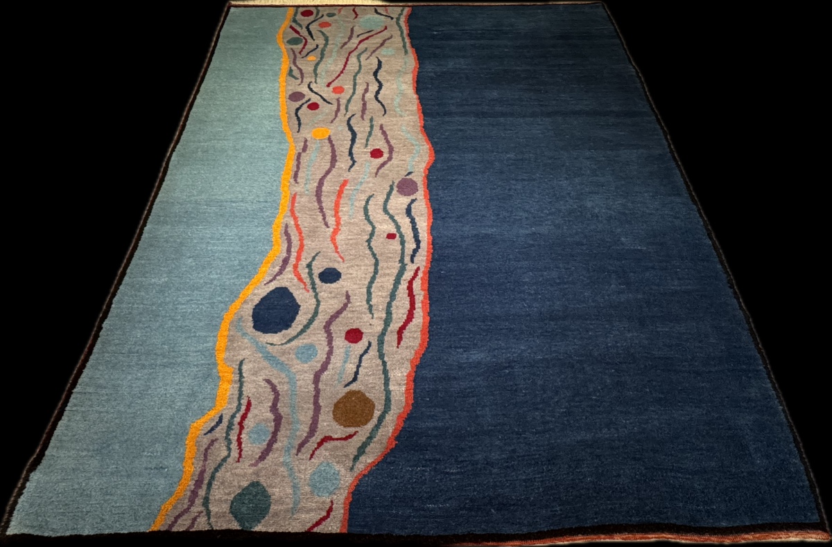 Nepalese Rug Blue 230x165 Cm-photo-2