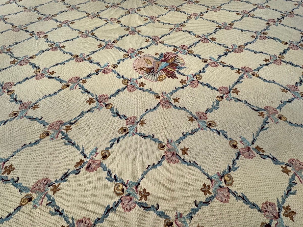 Tapis aux petits points dans le goût d' Aubusson 500x280 cm-photo-3