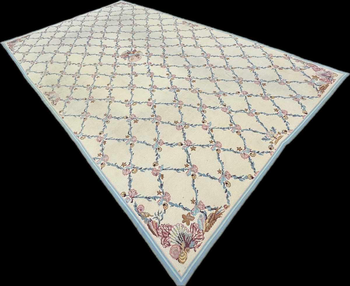 Tapis aux petits points dans le goût d' Aubusson 500x280 cm-photo-1