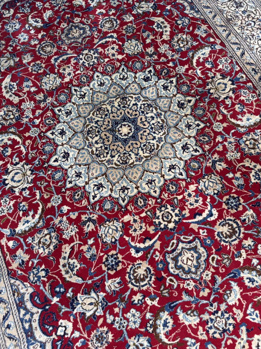 Persian Rug Naïn Wool And Silk 300x200 Cm-photo-4