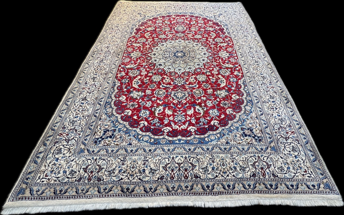 Persian Rug Naïn Wool And Silk 300x200 Cm-photo-1