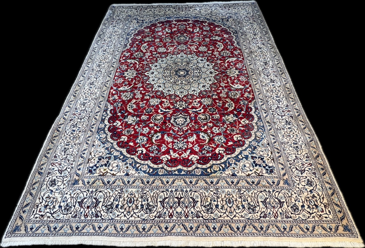 Persian Rug Naïn Wool And Silk 300x200 Cm-photo-4