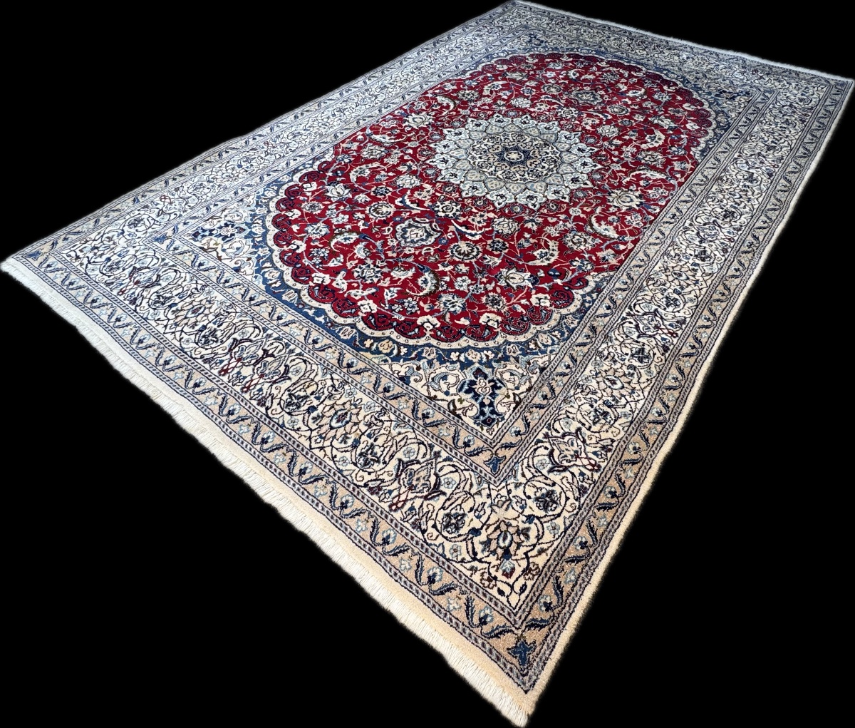 Persian Rug Naïn Wool And Silk 300x200 Cm-photo-5