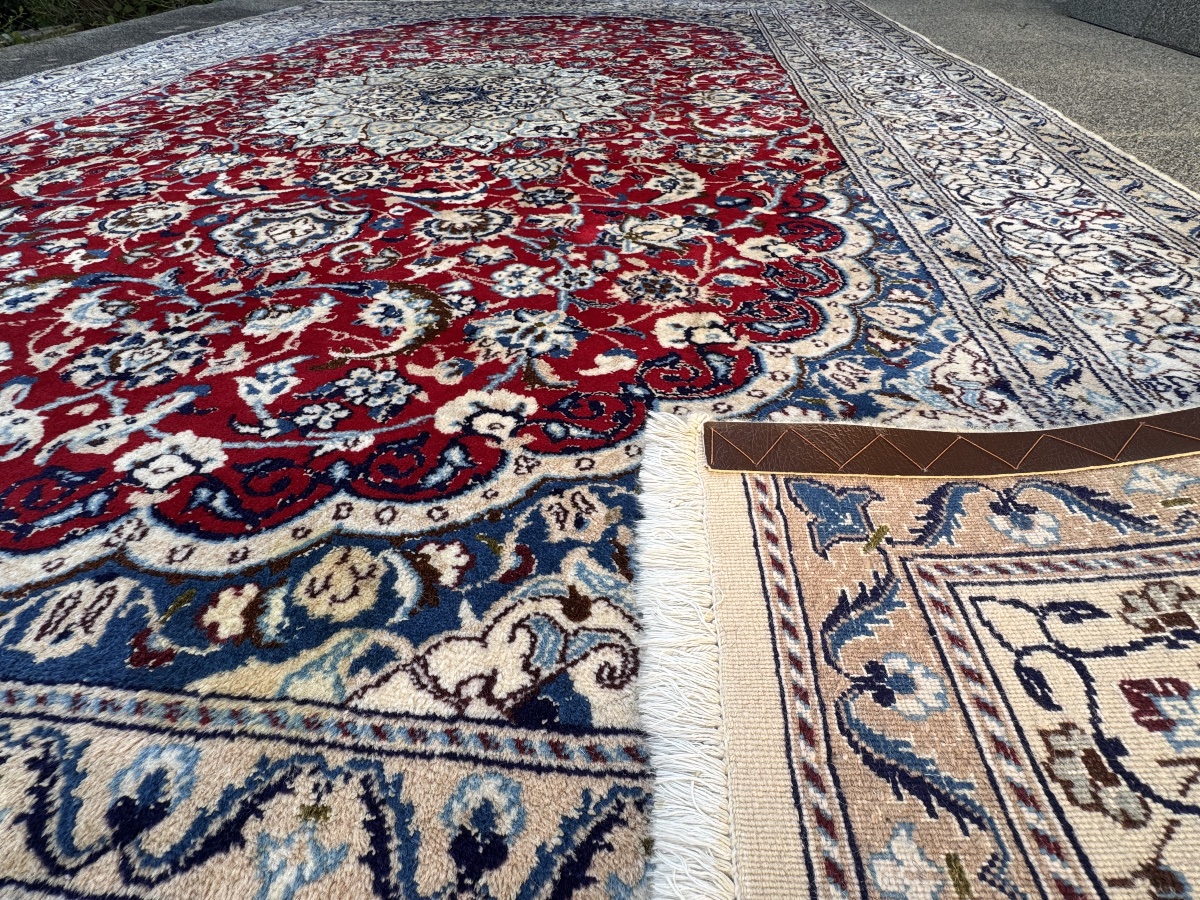Persian Rug Naïn Wool And Silk 300x200 Cm-photo-8