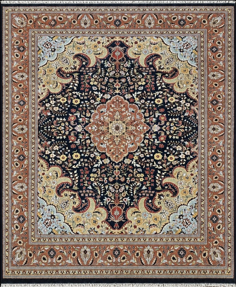 Carpet Tabriz Indo-persian 368x275 Cm-photo-8