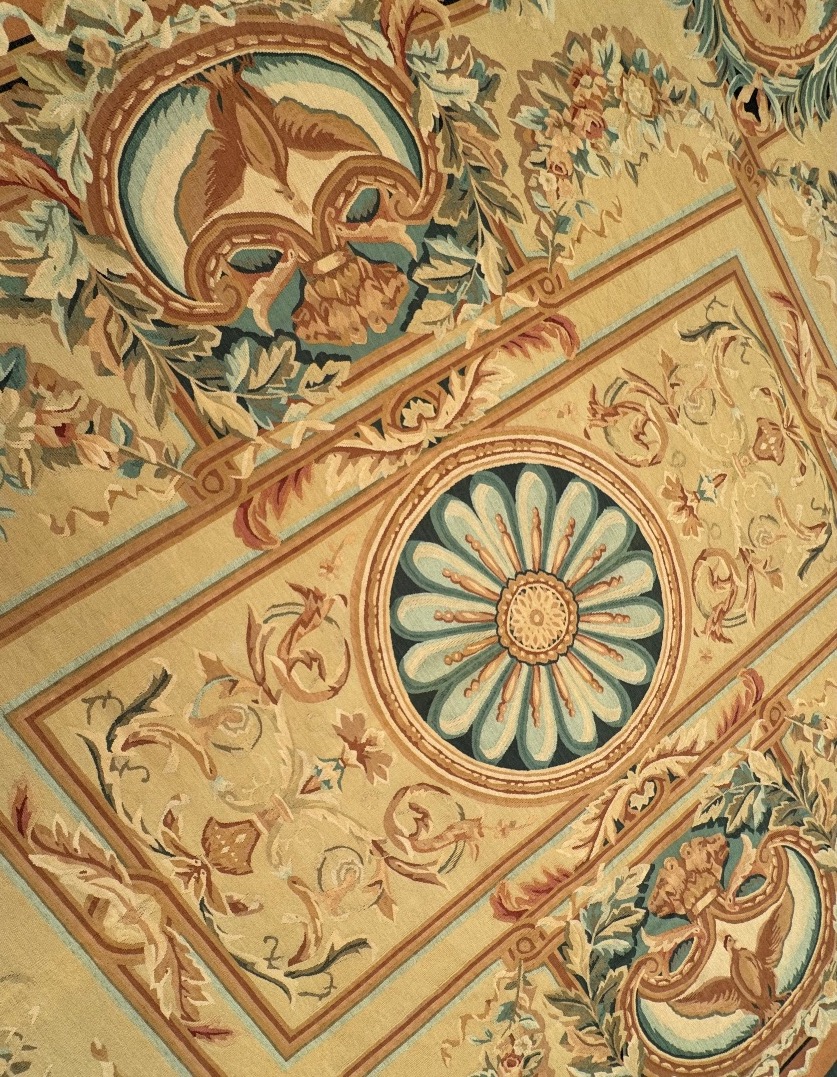 Tapis aux Points Noués de Style Aubusson 387x307 cm-photo-3