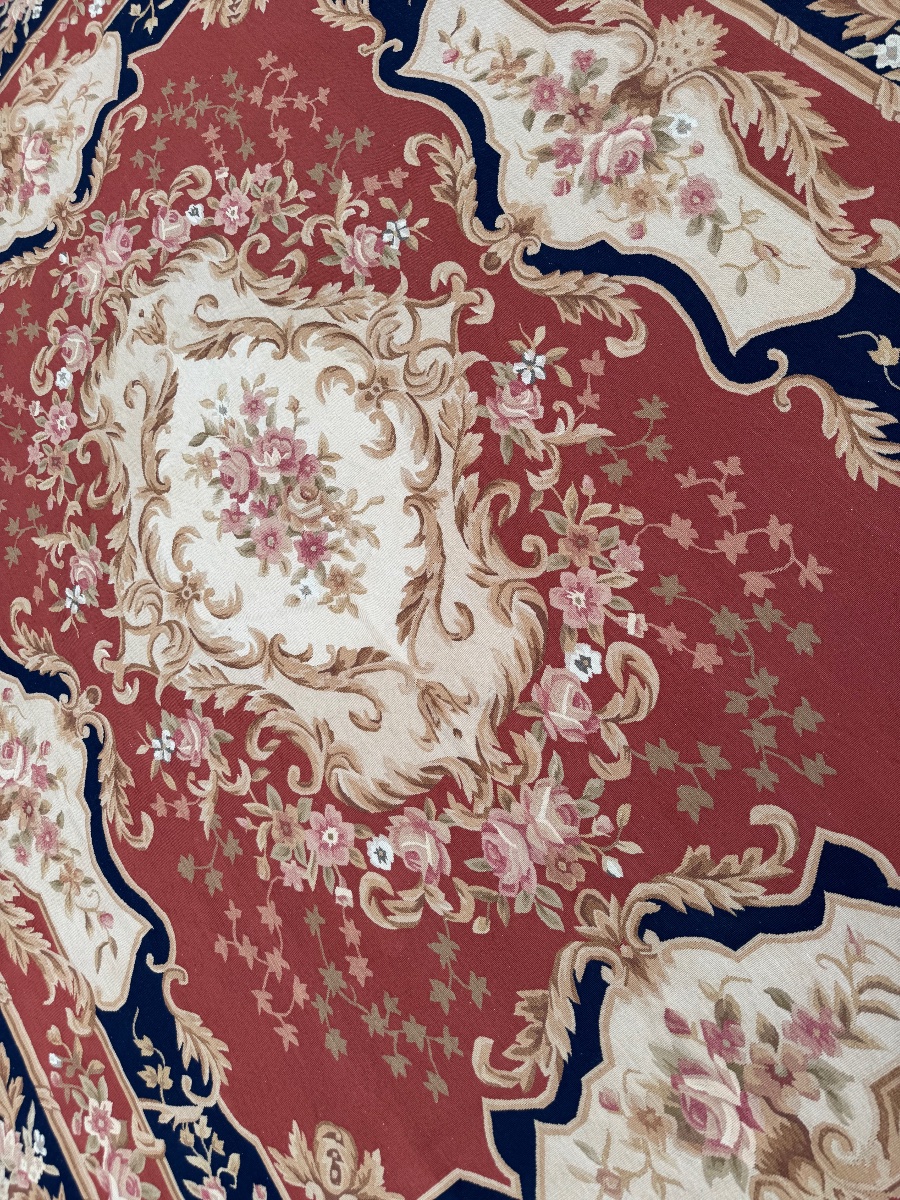 Tapis aux Points Noués de Style Aubusson 307x242 cm-photo-3
