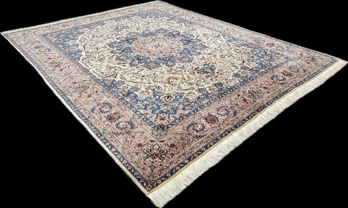 Tapis Indo-Ispahan Laine et  Soie  300X245  cm-photo-2