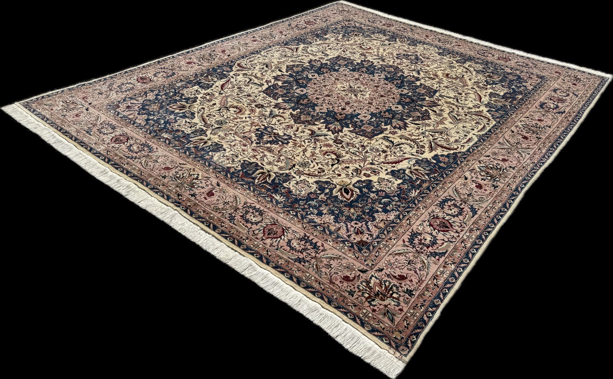 Tapis Indo-Ispahan Laine et  Soie  300X245  cm-photo-3