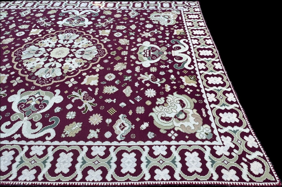Tapis portugais d’Arraiolos – XXᵉ siècle 320x240 cm-photo-3
