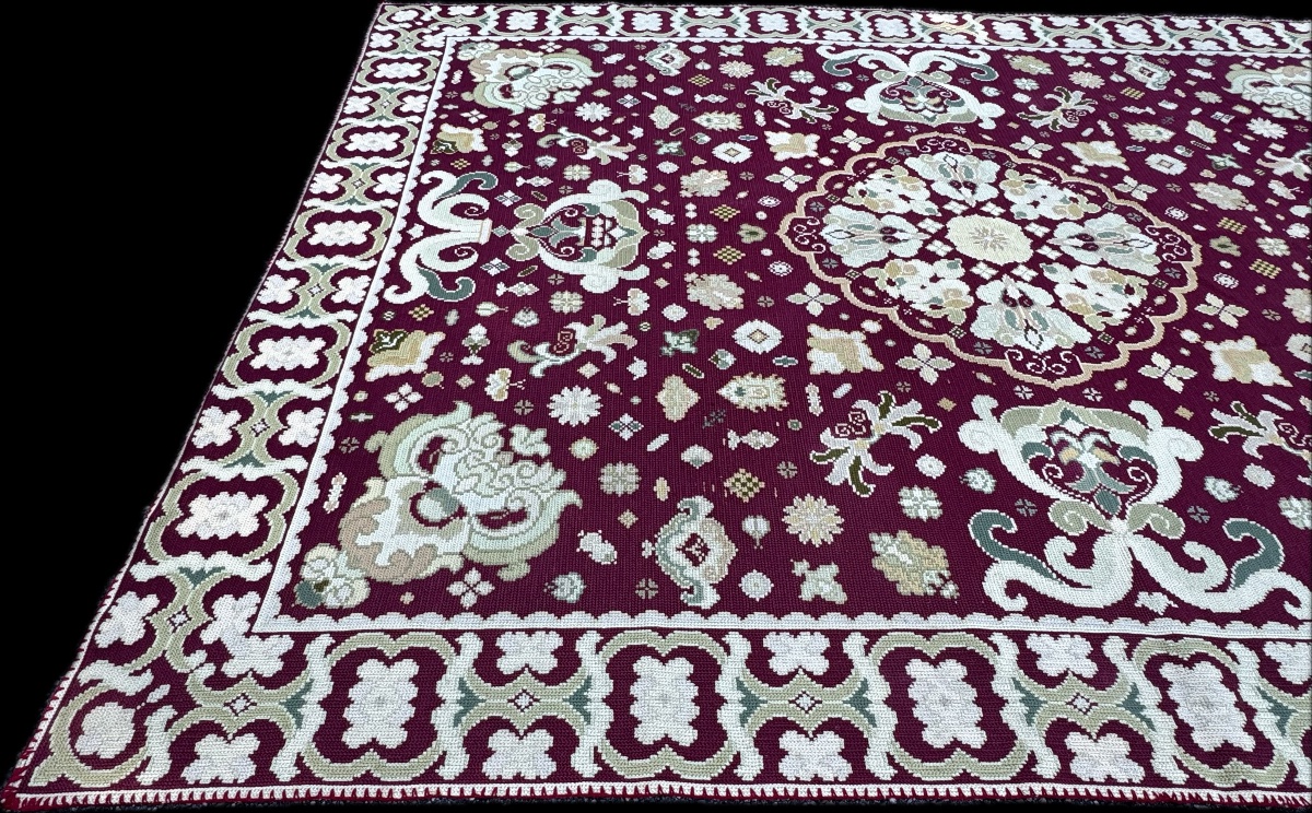 Tapis portugais d’Arraiolos – XXᵉ siècle 320x240 cm-photo-4