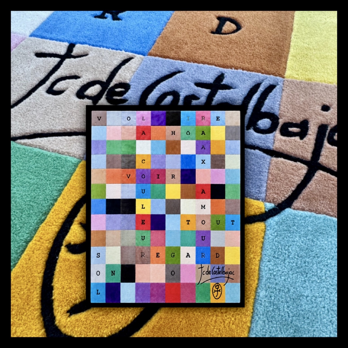 TAPIS "27 JOURS D'AMOUR"  JC DE CASTELBAJAC 240x180 cm