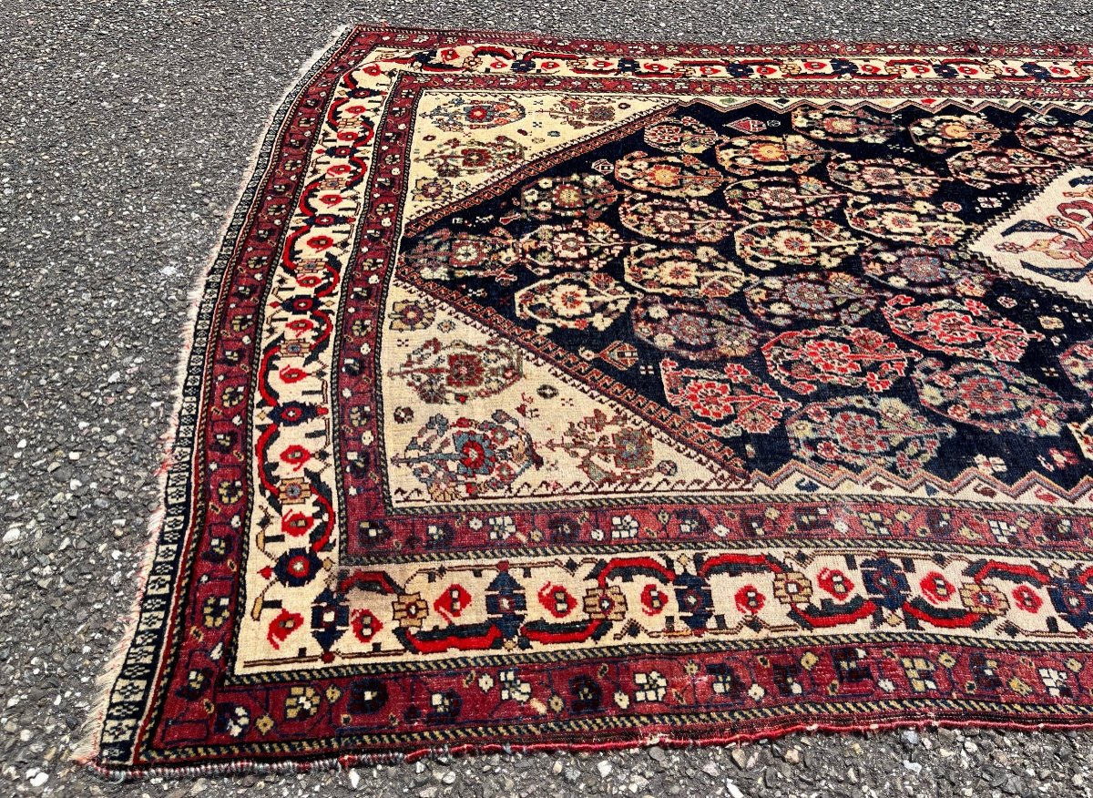 Antique Kashkuli Qashqai / Southwestern Persian Rug Circa 1900.-photo-2