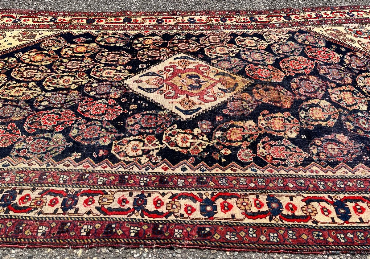 Antique Kashkuli Qashqai / Tapis Persan Du Sud-Ouest Vers 1900.-photo-3