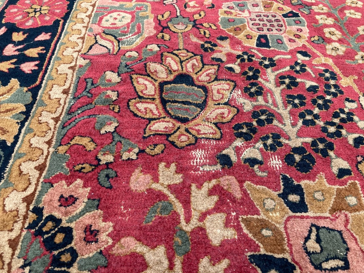 Old Carpet After Jeziorak Kirman Vase Design.-photo-5