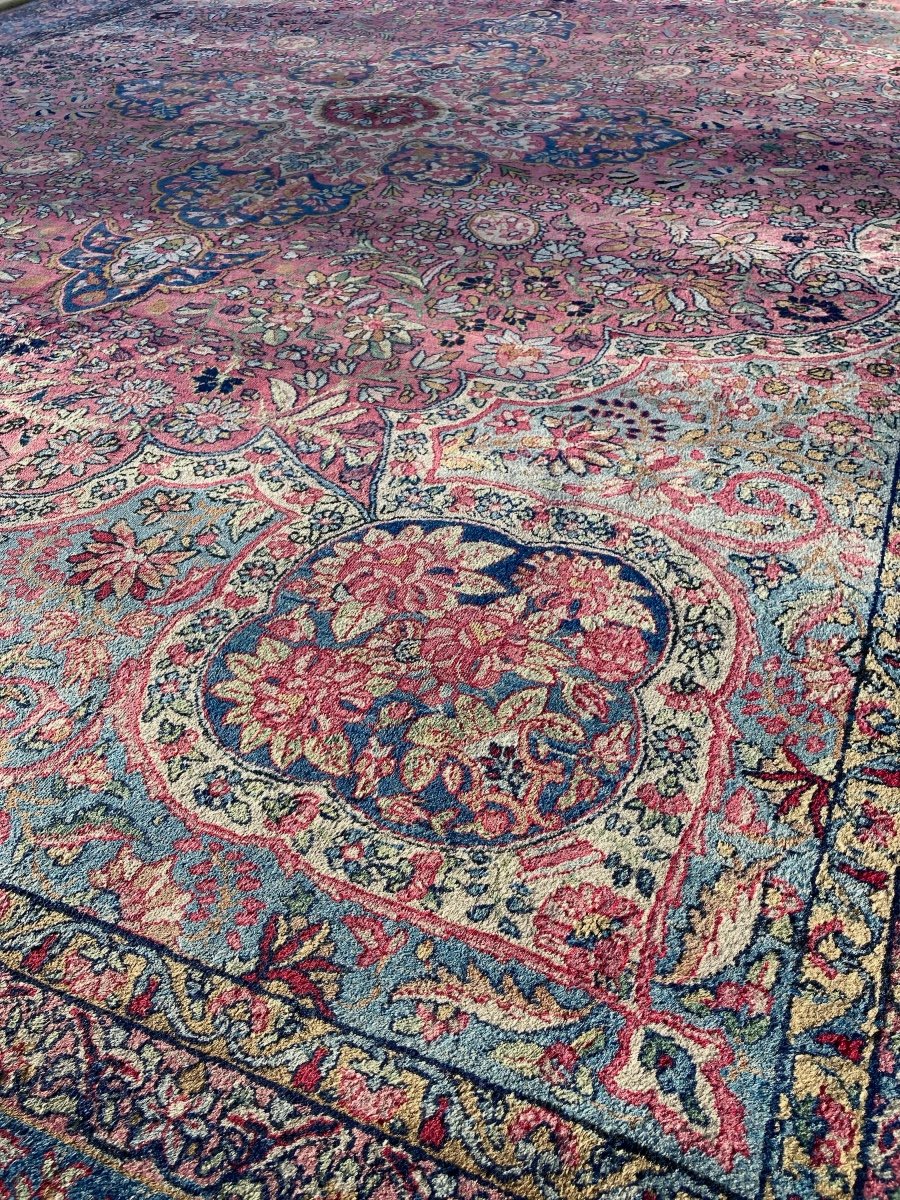 Tapis Kirman Ancien Vers 1930-photo-3