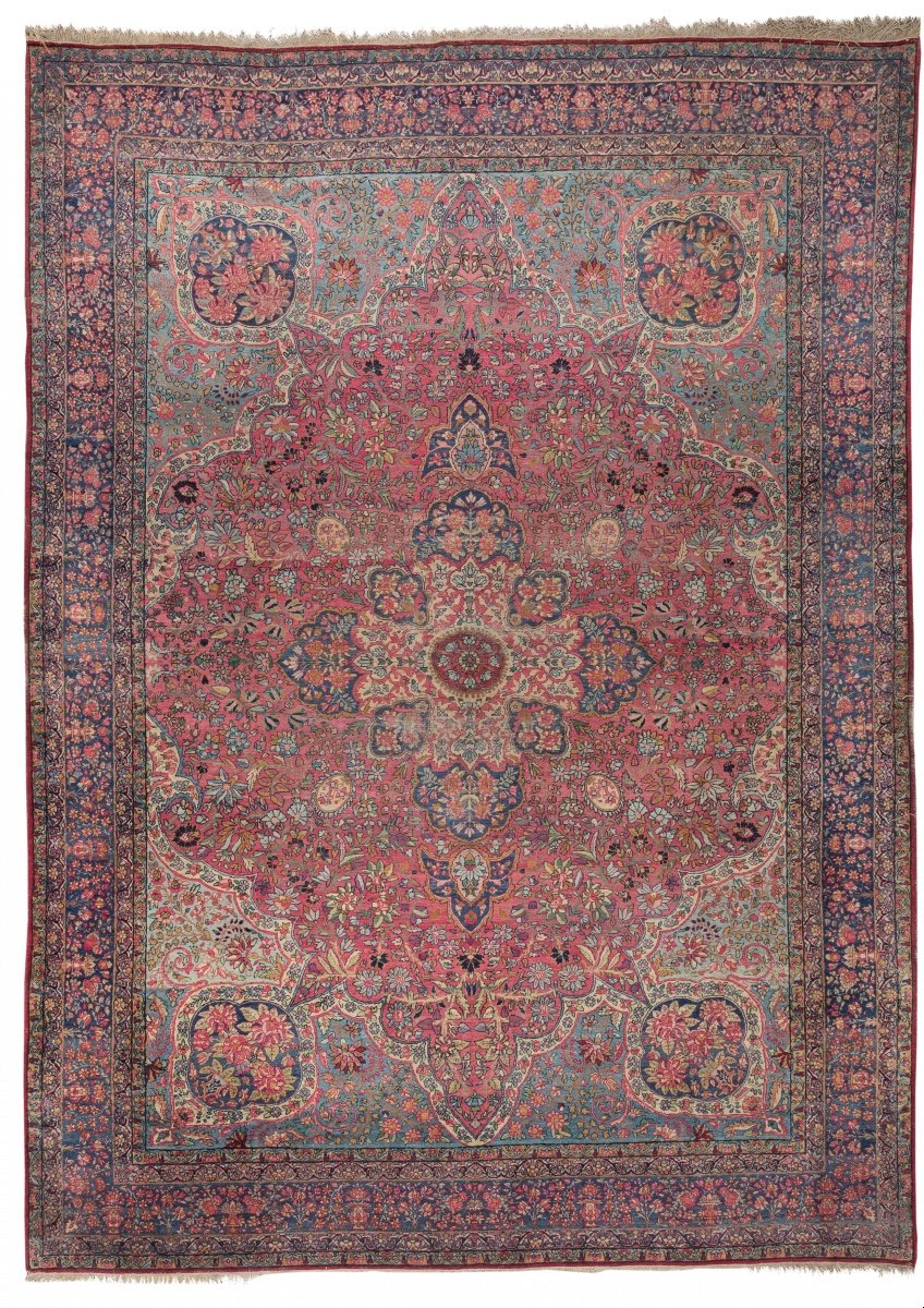Tapis Kirman Ancien Vers 1930-photo-2