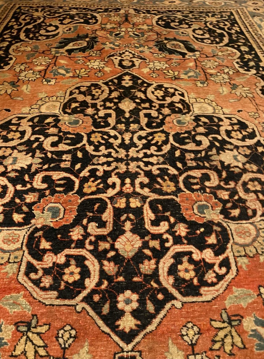 Tapis Persan Sarough Ferahan Ancien Vers 1920-photo-3