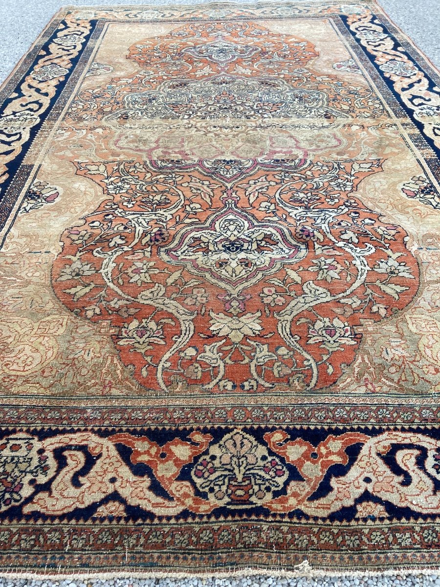 Tapis Perse Ancien Keshan Vers 1900-photo-2