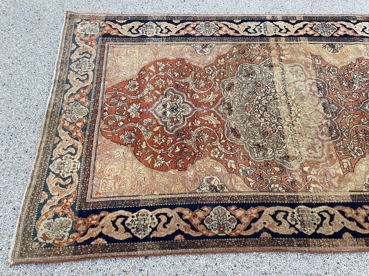 Tapis Perse Ancien Keshan Vers 1900-photo-2