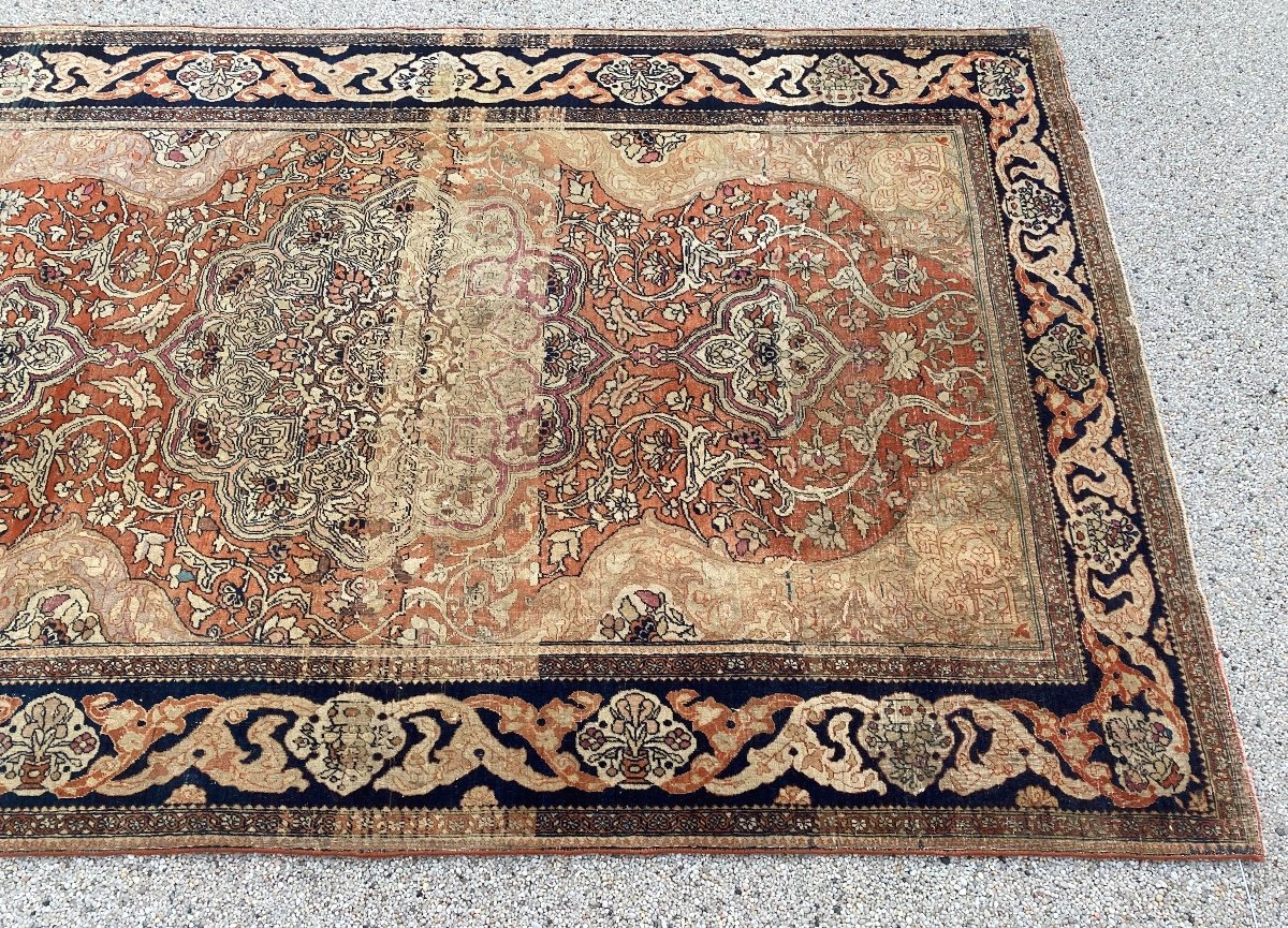 Tapis Perse Ancien Keshan Vers 1900-photo-3