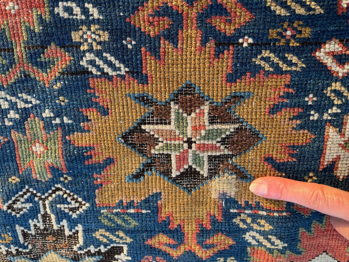Antique Caucasian Kuba Shirvan Rug Star Design 19ème -photo-1