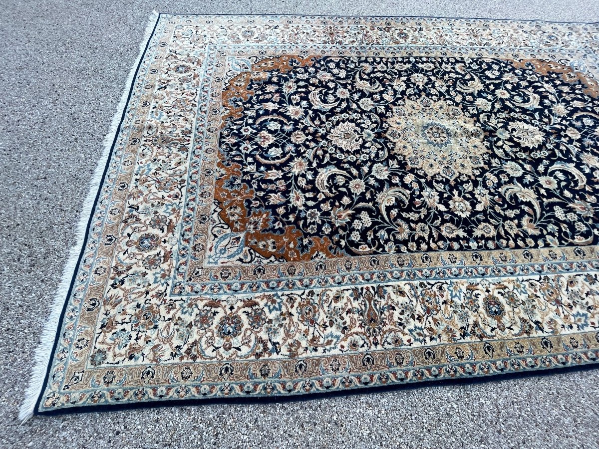 Tapis Persan Nain / Naïn 6La Laine Kork et Soie Vers 1960-photo-5