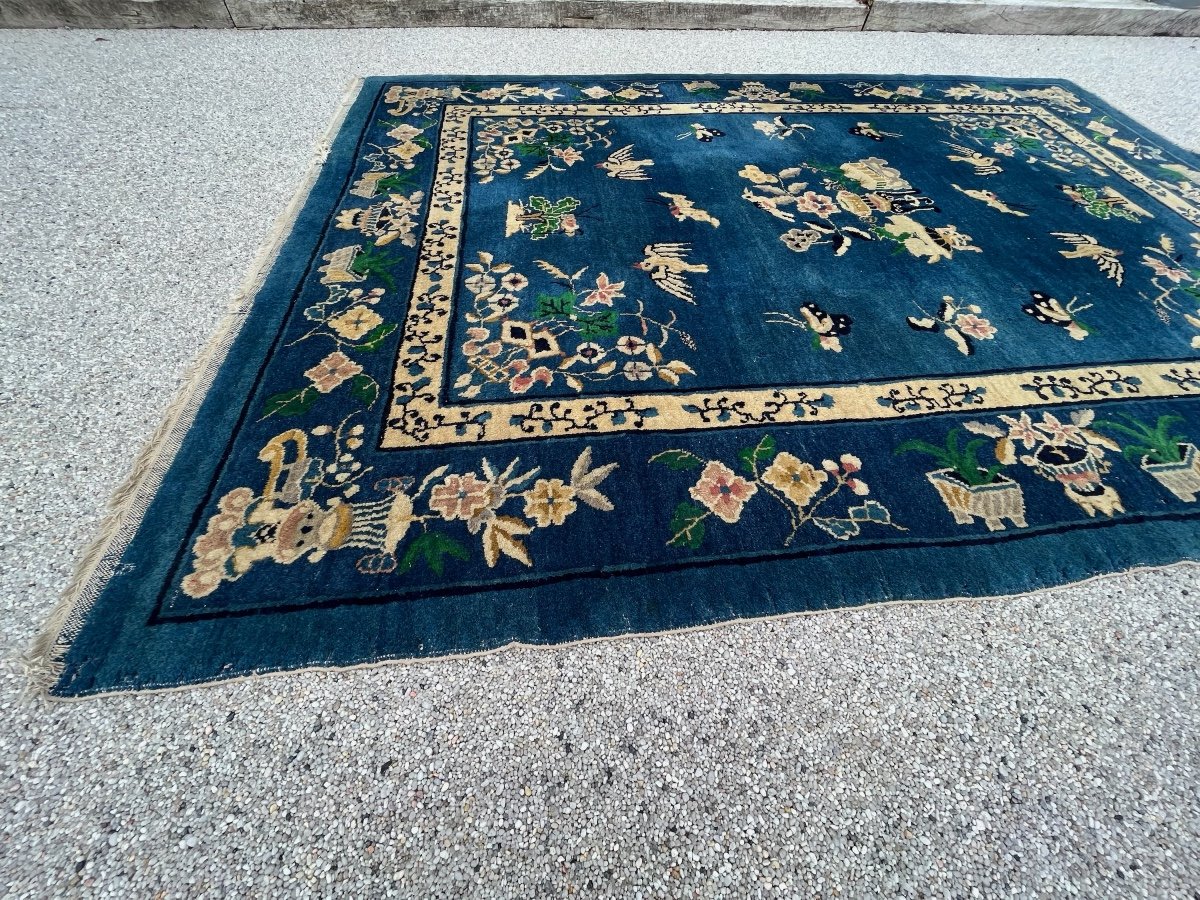 Antique Peking Beijing Carpet China-photo-3