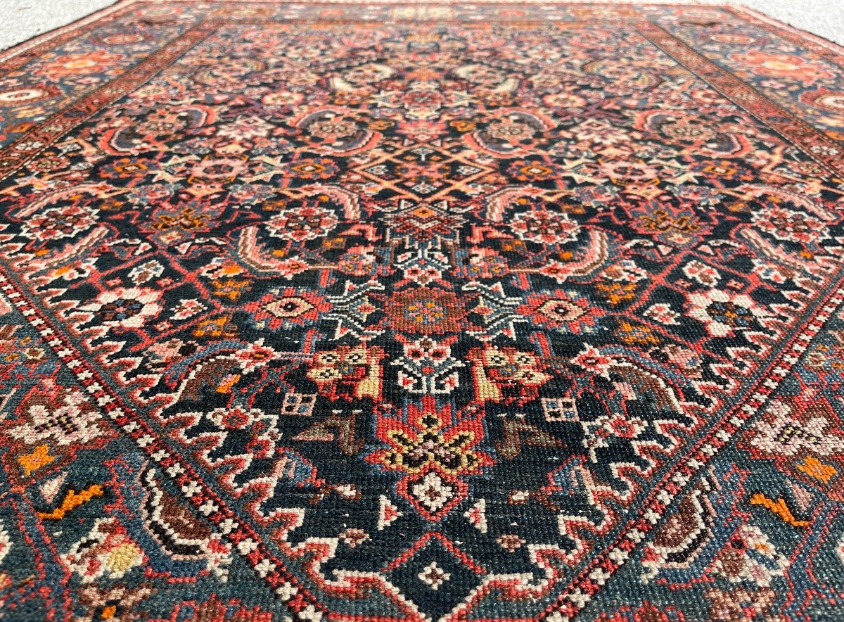 Antique Persian Bakhtiari Bibibaf Carpet Circa 1920-photo-3
