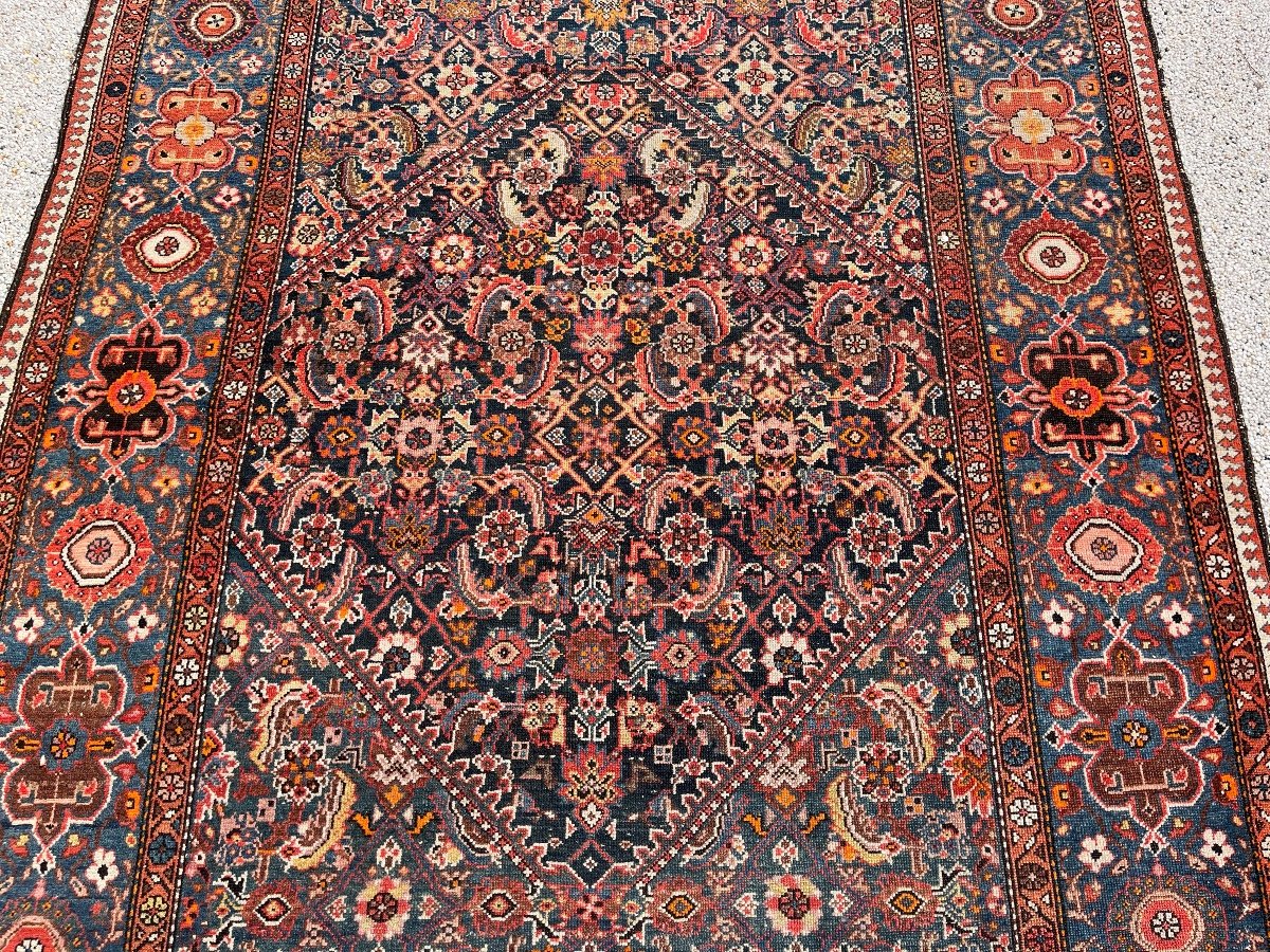 Antique Persian Bakhtiari Bibibaf Carpet Circa 1920-photo-3