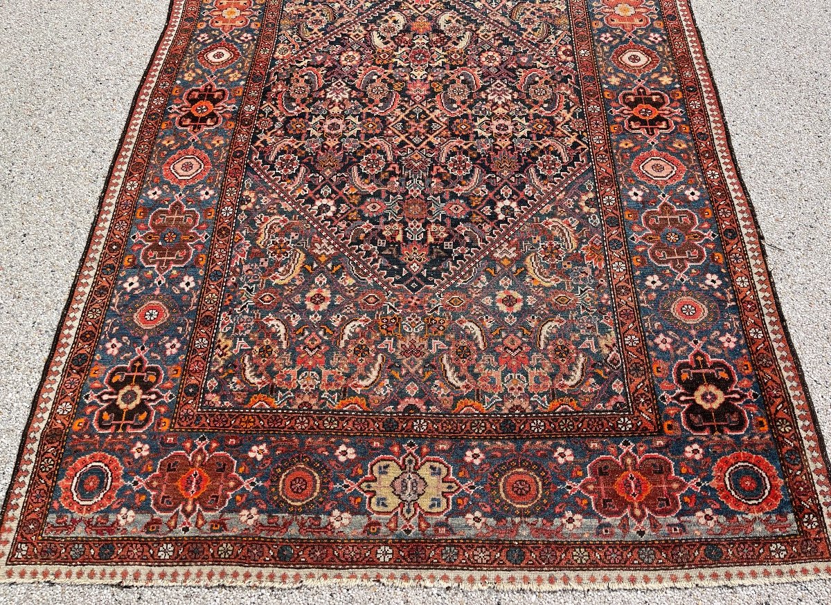 Antique Persian Bakhtiari Bibibaf Carpet Circa 1920-photo-4