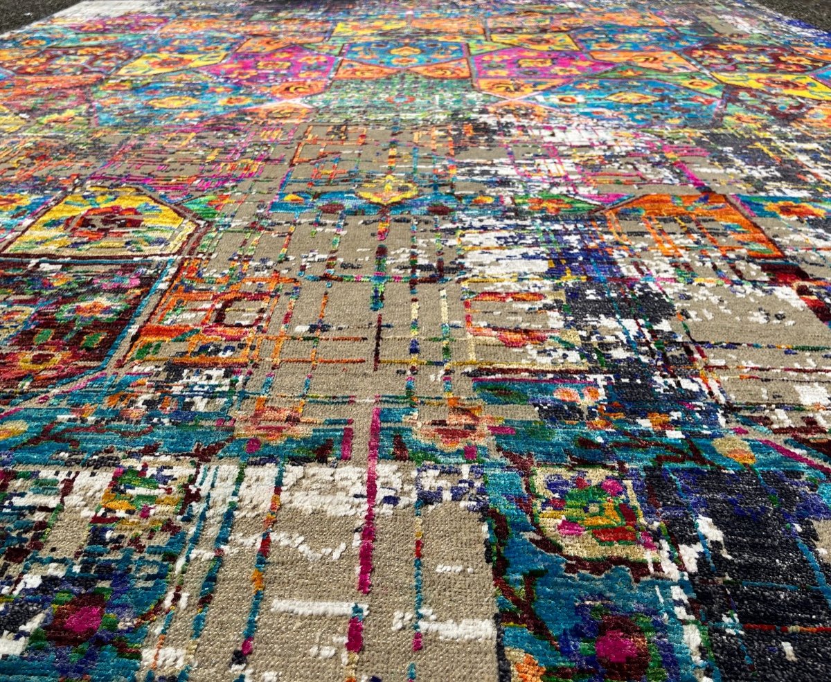 Tapis d’Art Abstrait GEOMETRIC ENERGY-photo-3