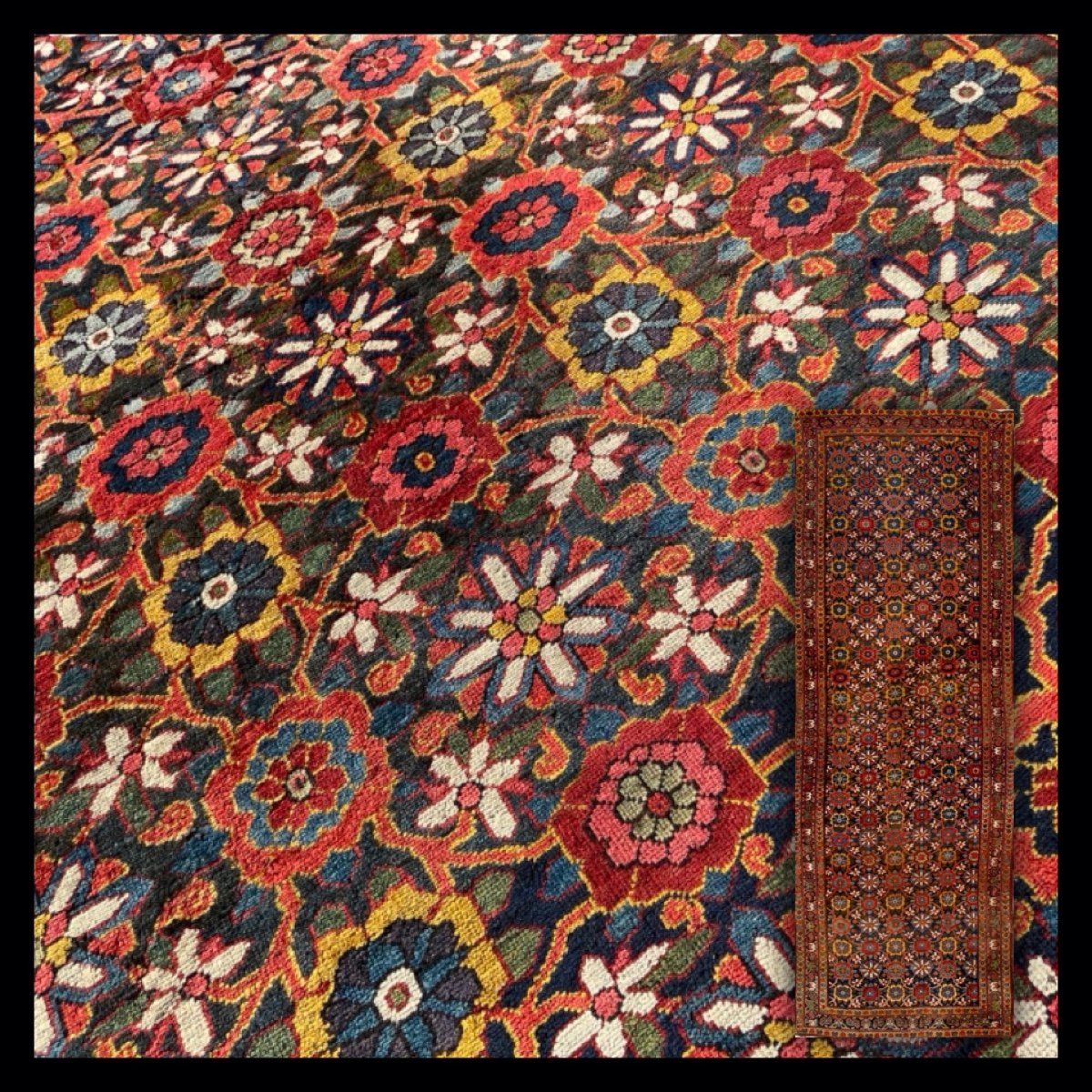 Elegant Véramine Carpet.  Mina-khani Design  Iran Circa 1880