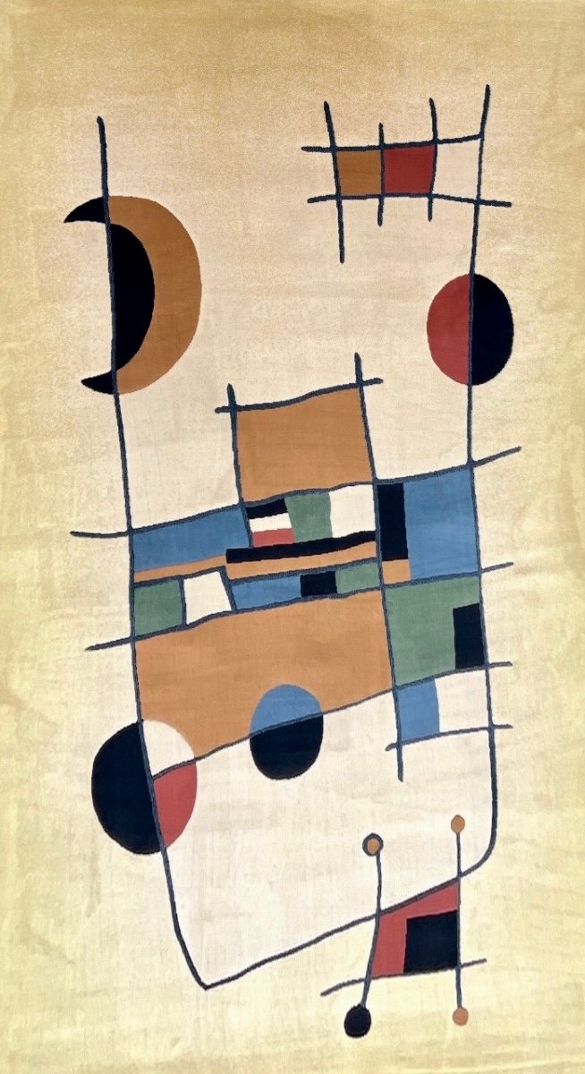 Art Deco Hand Tufted Rug, Design By Joan Miró-photo-2