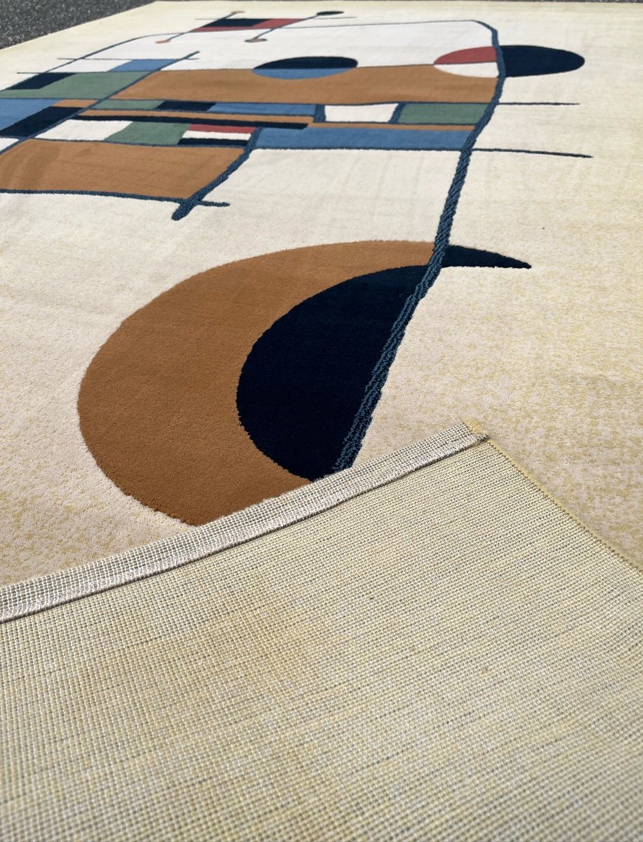 Tapis Art Déco Tufté main, d' Après Joan Miró-photo-7