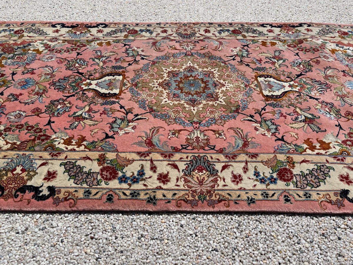 Tapis Persan Tabriz en laine et soie fait sur soie, 70 RAJ-photo-4