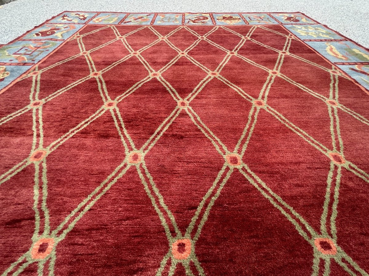 Élégant Tapis Tibétain, vers 1970-photo-2