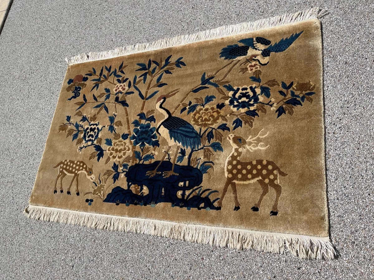 Chinese Carpet, Beijing Early 20th Century, China.-photo-3