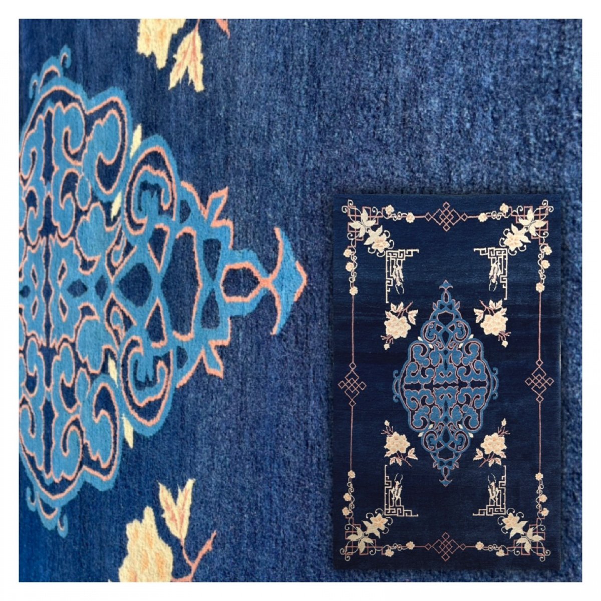 Chinese Carpet, Beijing, Royal Blue Beijing