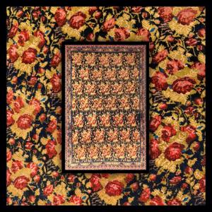 Old Persian Bidjar Gol-farang Carpet. 207x156 Cm 