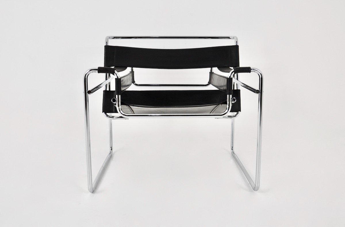 Fauteuil Wassily De Marcel Breuer Pour Gavina, 1970s-photo-2