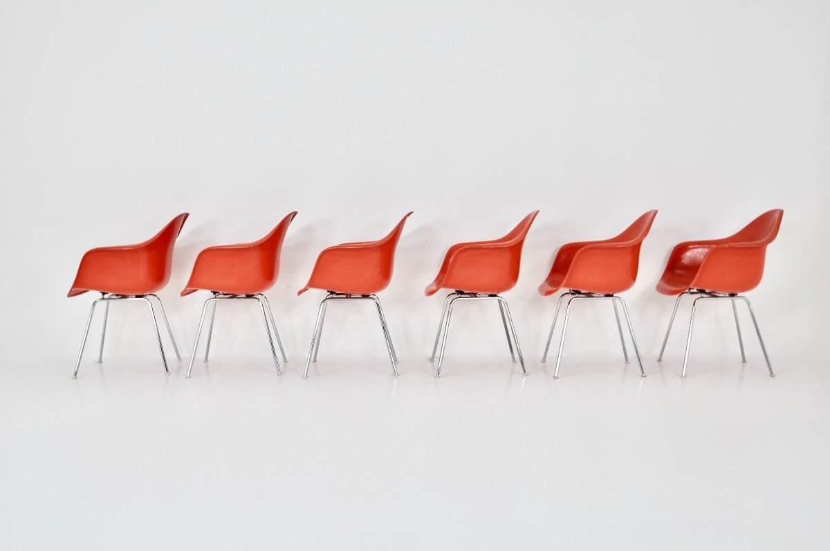 Armchair By Charles & Ray Eames For Herman Miller, 1970 Set Of 6-photo-4